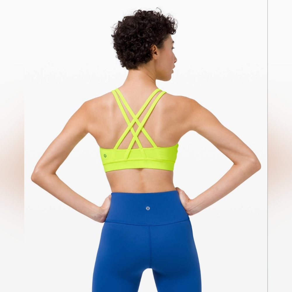 EUC Lululemon Energy Bra *8* Highlight Yellow 💛